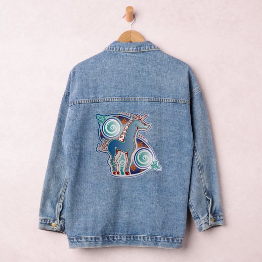 Keltisches Einhorn Jeansjacke (Hangar)