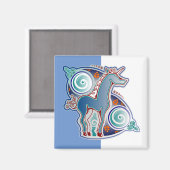 Keltisches Einhorn Magnet (Vorderseite/Rückseite)