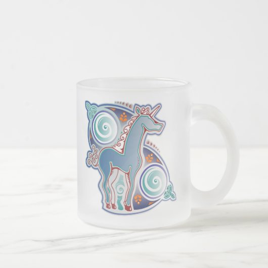 Keltisches Einhorn Mattglastasse (Rechts)