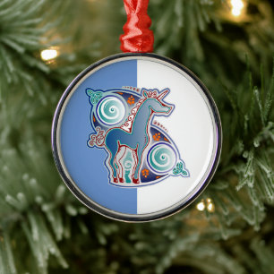 Keltisches Einhorn Ornament Aus Metall