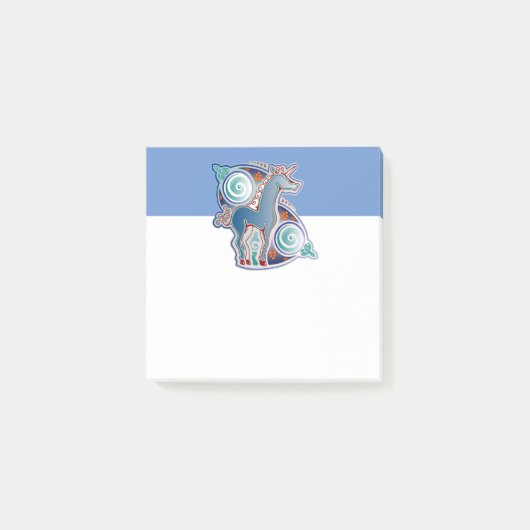 Keltisches Einhorn Post-it Klebezettel (Vorderseite)