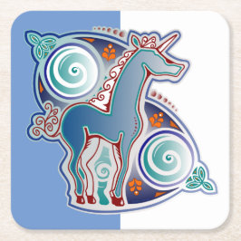 Keltisches Einhorn Rechteckiger Pappuntersetzer