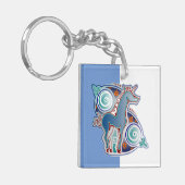 Keltisches Einhorn Schlüsselanhänger (Vorderseite links)