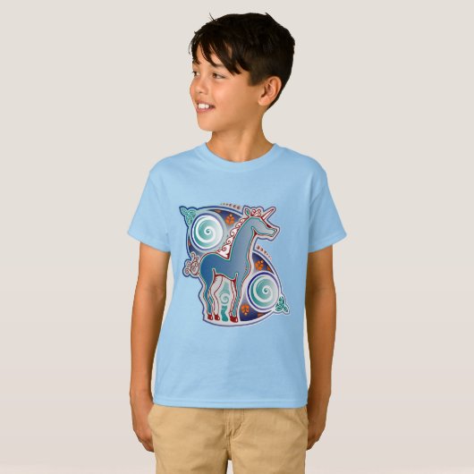 Keltisches Einhorn T-Shirt (Vorne ganz)