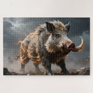 Keltisches Geisttier-Eber-Puzzle Puzzle