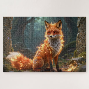 Keltisches Geisttier-Fuchs-Jigsaw-Puzzle Puzzle