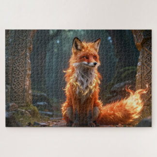 Keltisches Geisttier-Fuchs-Jigsaw-Puzzle Puzzle