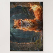 Keltisches Geisttier-Fuchs-Jigsaw-Puzzle Puzzle (Vertikal)