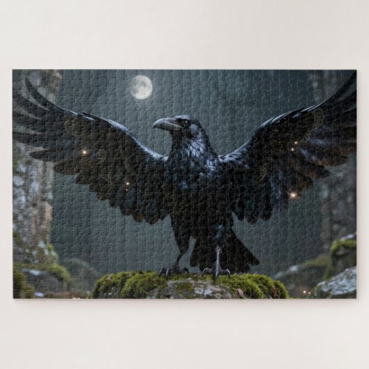 Keltisches Geisttier Rabe Puzzle (Horizontal)