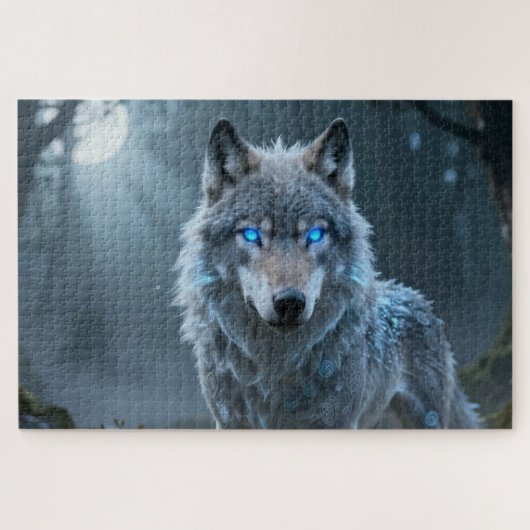 Keltisches Geisttier Wolf Puzzle (Horizontal)