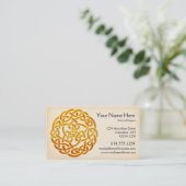 Keltisches goldenes irische Visitenkarte des (Stehend Vorderseite)