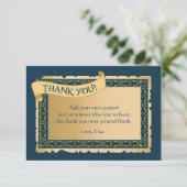 Keltisches Grün | danken Ihnen Karten (Stehend Vorderseite)