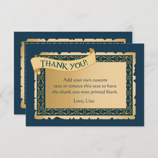 Keltisches Grün | danken Ihnen Karten (Vorne/Hinten)