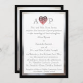 Keltisches Herz - Hochzeitseinladung Einladung (Vorne/Hinten)