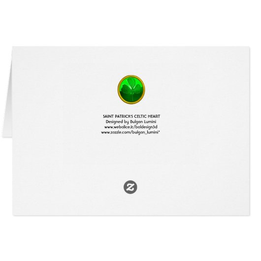 KELTISCHES HERZ, Orange DES SAINT PATRICK (Rückseite Horizontal)