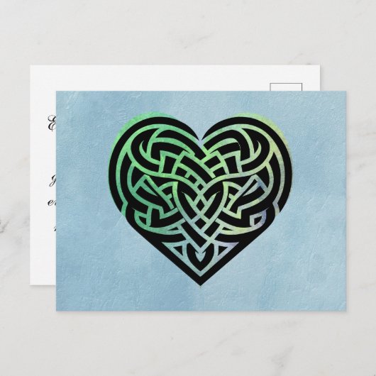keltisches Herz Postkarte (Vorne/Hinten)