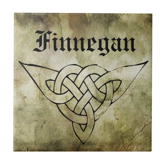 keltisches irisches symbolisches Familienname Fliese (Vorderseite)