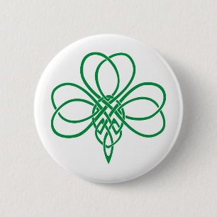Keltisches Kleeblatt Button