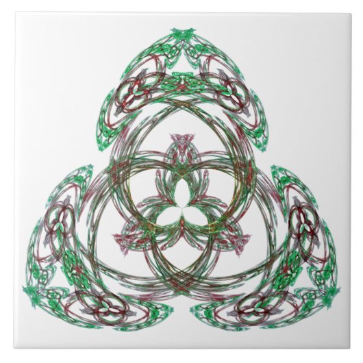 Keltisches Kleeblatt Fliese (Vorderseite)