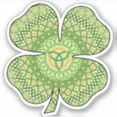Keltisches Kleeblatt-Kontaktsticker Aufkleber (Vorderseite)