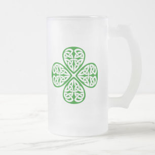 keltisches Knot-Kleeblatt Mattglas Bierglas