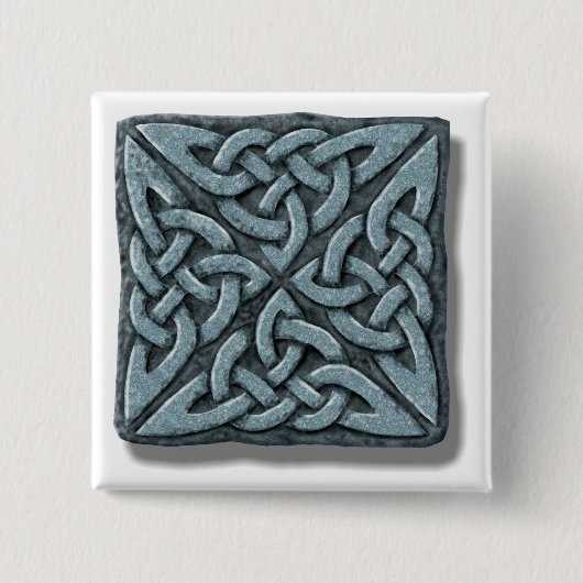 Keltisches Knoten-4-Quadrat-Stein Button (Vorderseite)