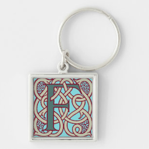 Keltisches Knoten-Buchstaben-Initial-Monogramm F Schlüsselanhänger
