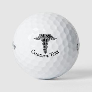 Keltisches Knoten-Caduceus Golfball