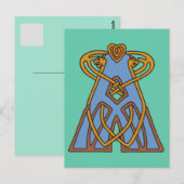 Keltisches Knoten-Initial-Monogramm A Postkarte (Vorne/Hinten)