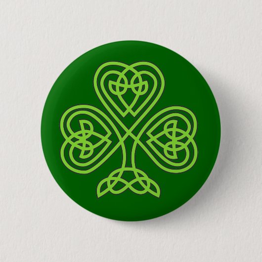 keltisches Knoten-Kleeblatt Button (Vorderseite)
