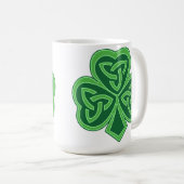 Keltisches Knoten-Kleeblatt Kaffeetasse (VorderseiteRechts)