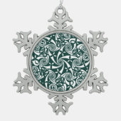 Keltisches Knoten-Medaillon-runder Entwurf, Schneeflocken Zinn-Ornament (Vorderseite)
