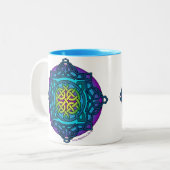 Keltisches Knoten-Medaillon-Tasse _cooles Zweifarbige Tasse (Vorderseite Links)