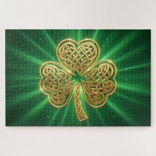 Keltisches Knoten-Shamrock-Puzzle Puzzle (Horizontal)