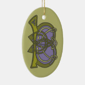 Keltisches Knotenbuchstabe-Initialenmonogramm B Keramikornament (Rechts)