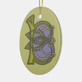 Keltisches Knotenbuchstabe-Initialenmonogramm B Keramikornament (Links)