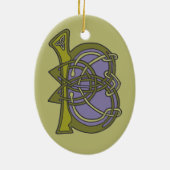 Keltisches Knotenbuchstabe-Initialenmonogramm B Keramikornament (Hinten)