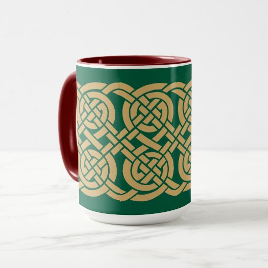 Keltisches Knotenfriesmuster Tasse (Vorderseite Links)