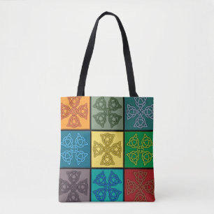 Keltisches Knotenkreuzmuster Pop-Art Tasche
