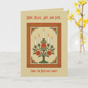 Keltisches Knotwork stilisierter Candelabrum-Ornam Karte
