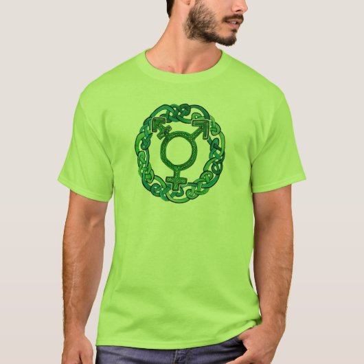 Keltisches Knüpfarbeittransgender-Symbol T-Shirt (Vorderseite)