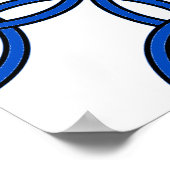 Keltisches Kreuz 11 Blau Poster (Ecke)