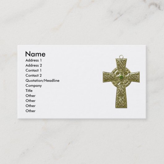 Keltisches Kreuz 1 Visitenkarte (Vorderseite)