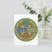 Keltisches Kreuz 4-Color Postkarte (Stehend Vorderseite)