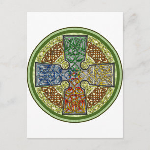 Keltisches Kreuz 4-Color Postkarte