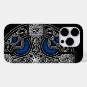 Keltisches Kreuz blau Case-Mate iPhone Hülle (Rückseite (Horizontal))