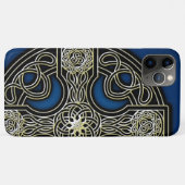 Keltisches Kreuz blau Case-Mate iPhone Hülle (Rückseite (Horizontal))