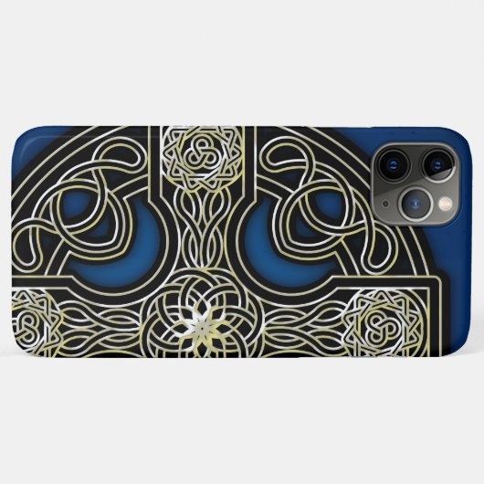 Keltisches Kreuz blau Case-Mate iPhone Hülle (Rückseite (Horizontal))
