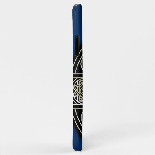 Keltisches Kreuz blau Case-Mate iPhone Hülle (Hinten/Rechts)