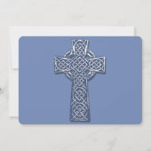 Keltisches Kreuz - Blau Einladung (Rückseite)